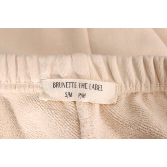 Brunette the Label Women's Size S/M Ivory Sand Best Friend High Rise Jogger Pant - Picture 4 of 8